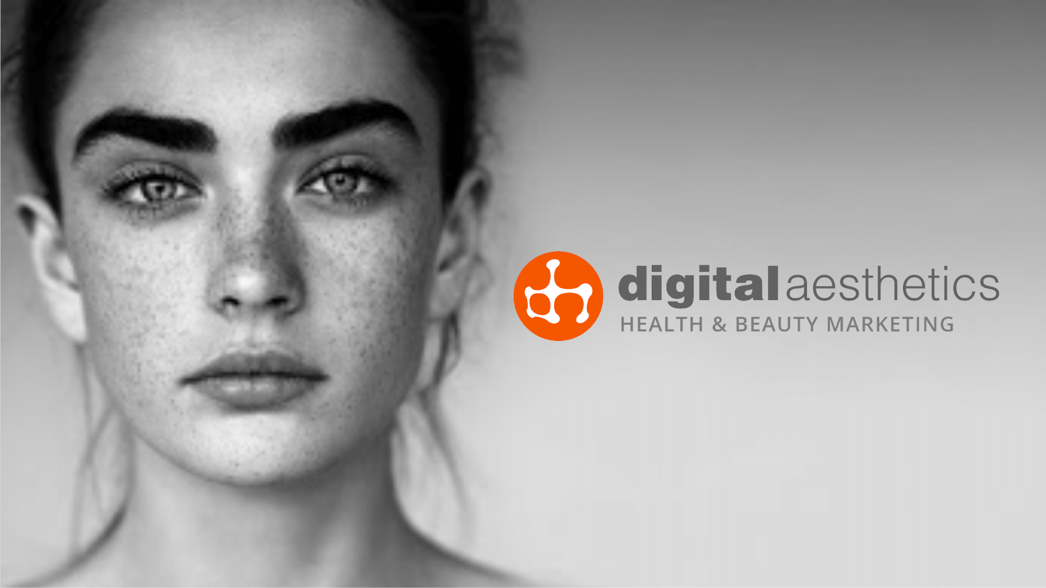 A lady face next to digital aesthetics logo