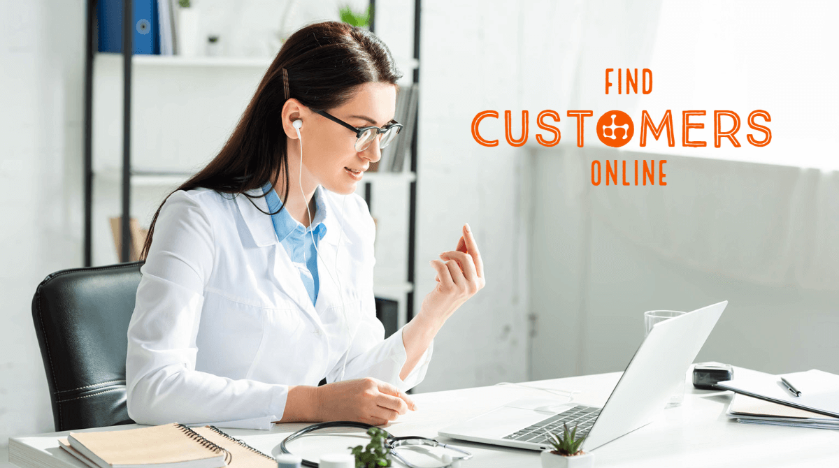 doctor looking for customers online