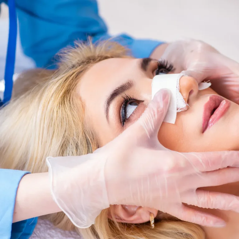 woman after cosmetic surgery