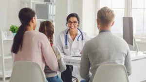 doctor with patients