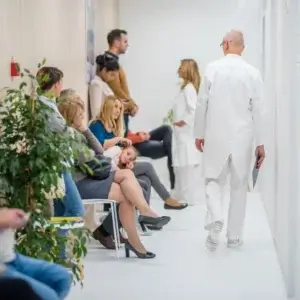 people waiting in the clinic