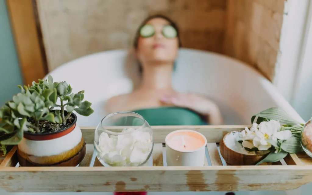 woman relaxing at spa