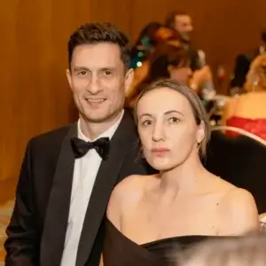 Kostas and Anna at the event close up