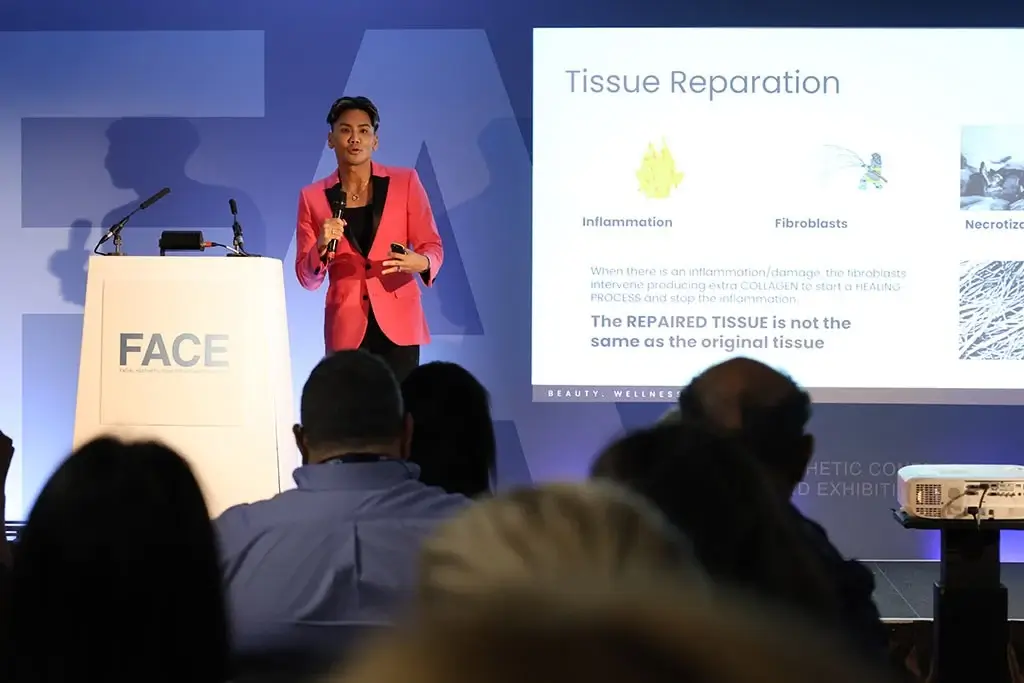 One of the speakers at FACE 2025 in London