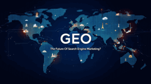 The logo of the global e-commerce marketing game "Geo", showing the interaction and strategy of the global market.