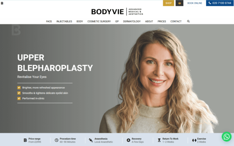 Bodyvie website treatment page