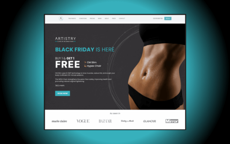 Artistry Clinic website
